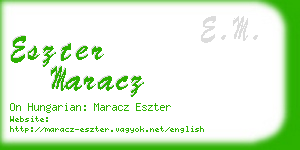 eszter maracz business card